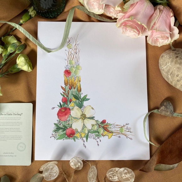 Hattie Darling - 8x10” Monogram Art Print - L - Picture 1 of 1